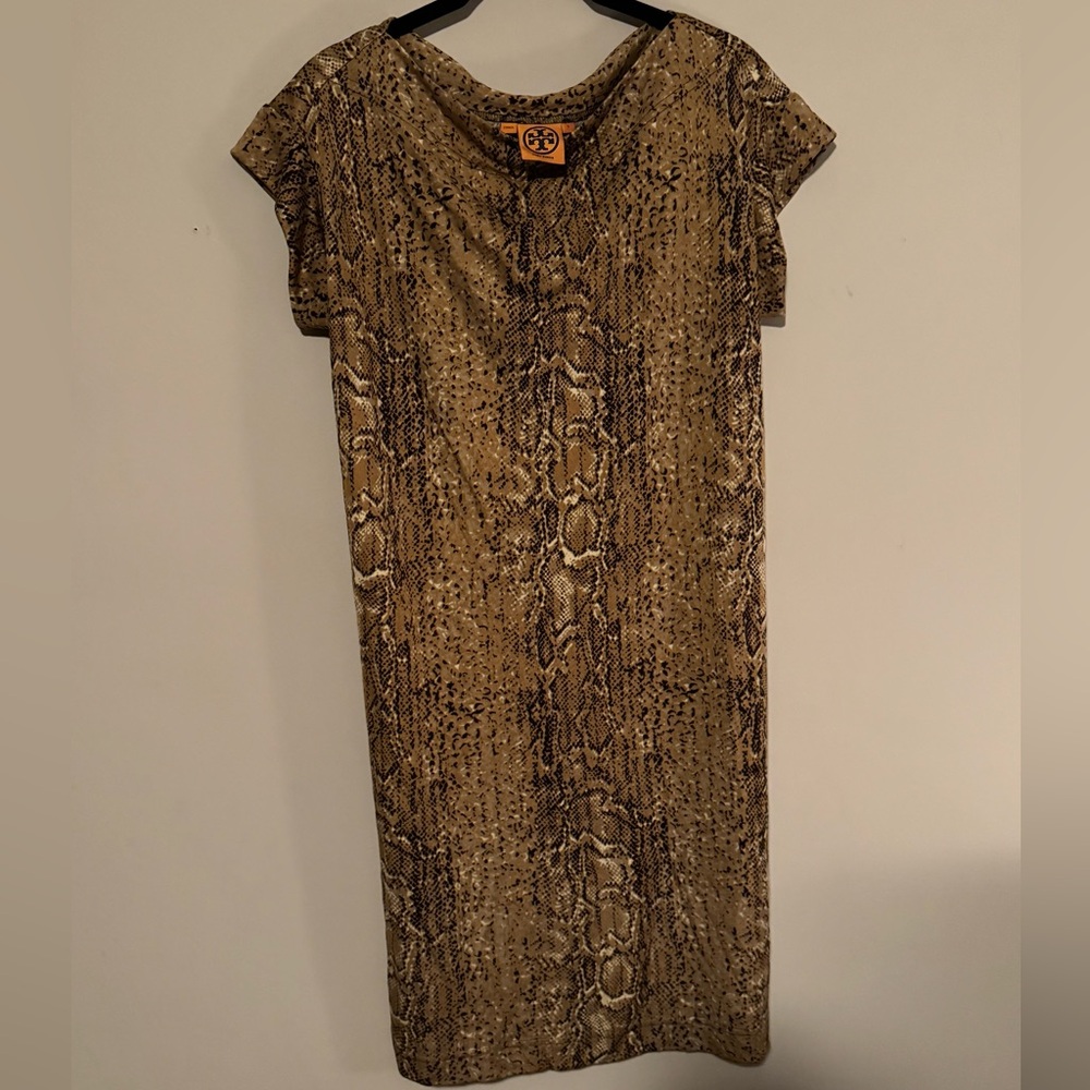 GUC Tory Burch Snakeskin Sheath Midi Dress